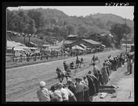 Sulky races at World's Fair in Tunbridge, Vermont. Sourced from the Library of Congress.