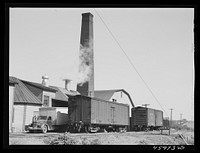 [Untitled photo, possibly related to: At a New England Dairies creamery in Enosburg Falls, Vermont]. Sourced from the Library of Congress.