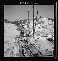 [Untitled photo, possibly related to: At the Whitmore and Morse granite quarry in East Barre, Vermont]. Sourced from the Library of Congress.