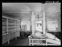 Abandoned store in the village of Lewisburg, New York. Everyone has now left the town which was in the Pine Camp expansion area. Sourced from the Library of Congress.