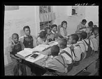 Siloam, Greene County, Georgia. Classroom in a  school. Sourced from the Library of Congress.