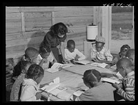 [Untitled photo, possibly related to: Mosquito Crossing, Greene County, Georgia. The new school for  children]. Sourced from the Library of Congress.