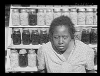 [Untitled photo, possibly related to: FSA (Farm Security Administration) family with the 1000 cans of fruit, vegetables, etc. they have canned for the winter. Near White Plains, Greene County, Georgia]. Sourced from the Library of Congress.