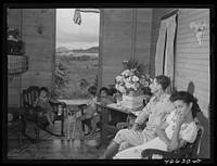 Manati, Puerto Rico (vicinity). In the home of the foreman of a sugar plantation. Sourced from the Library of Congress.