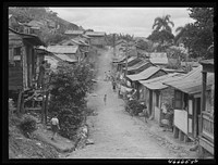 Barranquitas, Puerto Rico. Street in slum area. Sourced from the Library of Congress.
