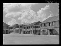 [Untitled photo, possibly related to: Christiansted, Saint Croix Island, Virgin Islands. At the main square]. Sourced from the Library of Congress.