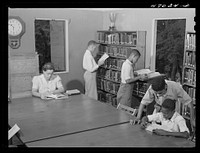 Christiansted, Saint Croix Island, Virgin Islands. The library of the Christiansted high school. Sourced from the Library of Congress.