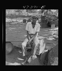 [Untitled photo, possibly related to: Saint John Island, Virgin Islands. Young boy]. Sourced from the Library of Congress.