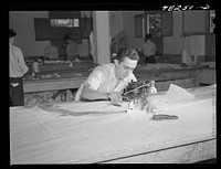 San Juan (vicinity), Puerto Rico. In a needlework factory. Sourced from the Library of Congress.