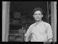 Manati (vicinity), Puerto Rico. Proprietor of a little store on a road. Sourced from the Library of Congress.