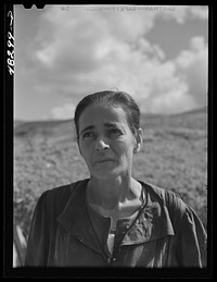 [Untitled photo, possibly related to: Rio Piedras (vicinity), Puerto Rico. Wife of a FSA (Farm Security Administration) borrower. The family was one of thirty participating in a FSA-sponsored sugar cooperative]. Sourced from the Library of Congress.