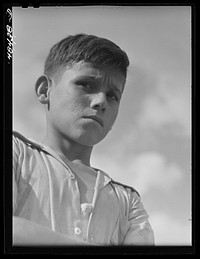 San Sebastian, Puerto Rico. Boy who was playing in the street. Sourced from the Library of Congress.