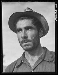 [Untitled photo, possibly related to: Caguas, Puerto Rico (vicinity). Farm laborer who also does odd carpentry jobs for people in his neighborhood]. Sourced from the Library of Congress.