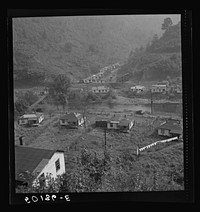 Mining community on main county road near Mohegan, West Virginia. Sourced from the Library of Congress.