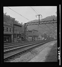 Main street and stores of mining town. Davey, West Virginia. Sourced from the Library of Congress.