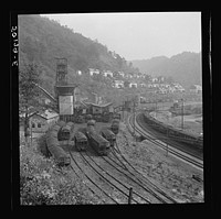 Capels, West Virginia, with coal mine tipple in foreground. Sourced from the Library of Congress.