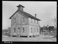 Schoolhouse in sawmill camp. Ashepoo, South Carolina. Sourced from the Library of Congress.