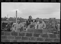 [Untitled photo, possibly related to: Closeup of construction of houses, Jersey Homesteads, Hightstown New Jersey] by Russell Lee