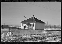 [Untitled photo, possibly related to: Recess at country school house near Ruthven, Iowa] by Russell Lee