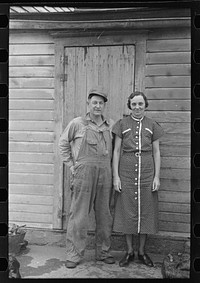 Mr. and Mrs. Roy Merriott on rented farm of 160 acres near Estherville, Iowa. Until recently owned by loan company; it has been sold to a private party. It is the third farm Merriott has lost in the past ten years by Russell Lee