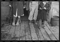 Children's shoes and clothes, Alfred Atkinson family near Shannon City, Ringgold County, Iowa by Russell Lee