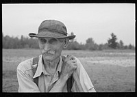 Father of Ben Johnson, farmer of the cut-over lands, near Black River Falls, Wisconsin by Russell Lee