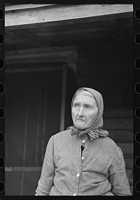 Mrs. Sophie Rudd, a widow who lives by herself on forty acres of land near Black River Falls, Wisconsin by Russell Lee