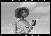 Sharecropper's wife with hoe, New Madrid County, Missouri by Russell Lee