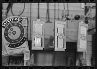 Display of goods in a store, La Forge, Missouri by Russell Lee