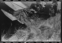 [Untitled photo, possibly related to: Cutting rice with binder, Crowley, Louisiana] by Russell Lee