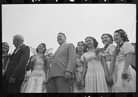 [Untitled photo, possibly related to: Winner of largest family contest, National Rice Festival, Crowley, Louisiana] by Russell Lee