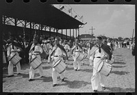 Parade of the drums corps, Donaldsonville, Louisiana, state fair by Russell Lee