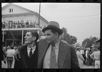 Two men at National Rice Festival, Crowley, Louisiana by Russell Lee