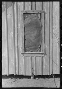 Detail of window, Crystal City, Texas, Mexican section by Russell Lee