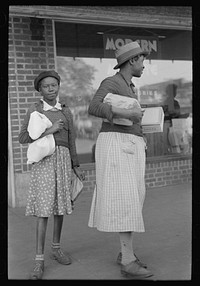  sisters in town shopping, San Augustine, Texas by Russell Lee