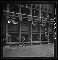 Milwaukee, Wisconsin. At the coal hoppers on the Fourteenth Street dock of the Milwaukee Western Fuel Company. Sourced from the Library of Congress.