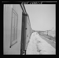 Freight train operations on the Chicago and Northwestern Railroad between Chicago and Clinton, Iowa. The train rounds a long curve on its way back from Clinton. Sourced from the Library of Congress.