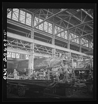 Clovis, New Mexico. General view of locomotive shops in the Atchison, Topeka and Santa Fe Railroad yard. Sourced from the Library of Congress.