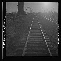 [Untitled photo, possibly related to: Canyon, Texas. Approaching the town on the Atchison, Topeka, and Santa Fe Railroad between Amarillo, Texas and Clovis, New Mexico]. Sourced from the Library of Congress.
