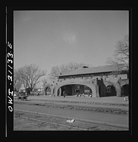 Belen, New Mexico. The Atchison, Topeka and Santa Fe Railroad reading room. Sourced from the Library of Congress.
