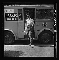 Bryn Mawr, Pennsylvania. Miss Rosaleen McCarren, one of the many women now working for the Supplee-Wills-Jones Milk Company. Sourced from the Library of Congress.