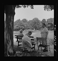 Philadelphia, Pennsylvania. A group of women in the shade at Fairmont Park. Sourced from the Library of Congress.