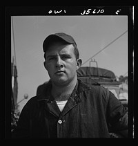 Myrtle Beach, South Carolina. Air Service Command. Staff Sergeant Richard A. Walton, a welder with a mobile unit. He is twenty years old, and came into the Army right out of high school. His home is at 343 Long Road, Wilkinsburg, Pennsylvania. Sourced from the Library of Congress.