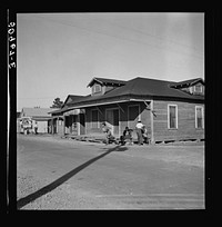 [Untitled photo, possibly related to: Main street, showing barber shop in  section. Homestead, Florida]. Sourced from the Library of Congress.