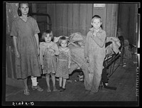 Part of RR  (Rural Rehabilitation) family, now dropped, children have hookworm, mother pellagra and milk leg, according to nurse's report. Father works on WPA (Work Projects Administration). Coffee County, Alabama. Sourced from the Library of Congress.