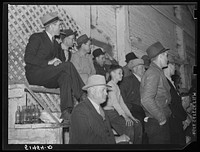 Buyers and spectators at mule auction. Montgomery, Alabama. Sourced from the Library of Congress.