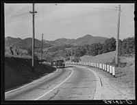 Asheville (vicinity), North Carolina. A highway. Sourced from the Library of Congress.