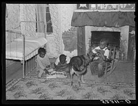 Interior of  tenants' home who have lived on Good Hope Plantation for eight years. Mileston, Mississippi Delta. They have seven children. Mississippi. Sourced from the Library of Congress.