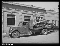 Tractor in town for repairs. Genesee, Idaho by Russell Lee