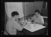 Twin Falls, Idaho. FSA (Farm Security Administration) farm workers' camp. Japanese who live at the camp by Russell Lee